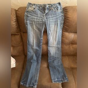 Cowgirl Tuff Jeans- Tried and True White- 28x35